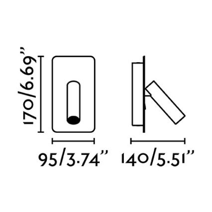 FARO 62120 - LED vægspot SUAU LED/3W/230V hvid