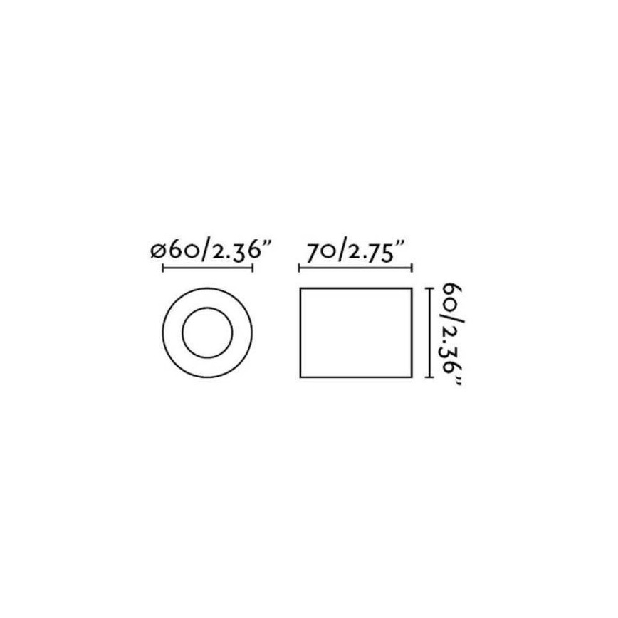 FARO 62151 - Væglampe TEN 1xE27/20W/230V sort
