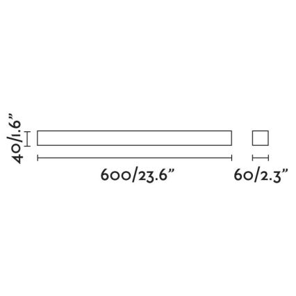 FARO 63316 - LED spejllampe til badeværelse NILO-1 LED/12W/230V IP44 sort