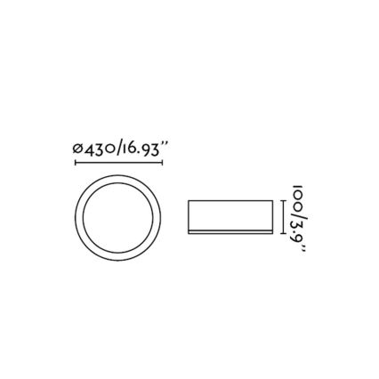 FARO 63399 - Badeværelses loftslampe KAO LED/35W/230V IP44