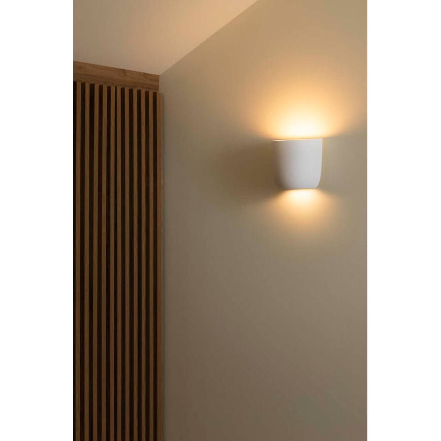 FARO 63428 - Væglampe KAPPU 1xE14/7W/230V 15,8x15 cm hvid