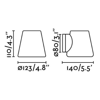 FARO 63510 - Væglampe til badeværelse BIANCA 1xG9/6W/230V IP44