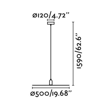 FARO 68145 - Pendel PLAT 1xE27/60W/230V