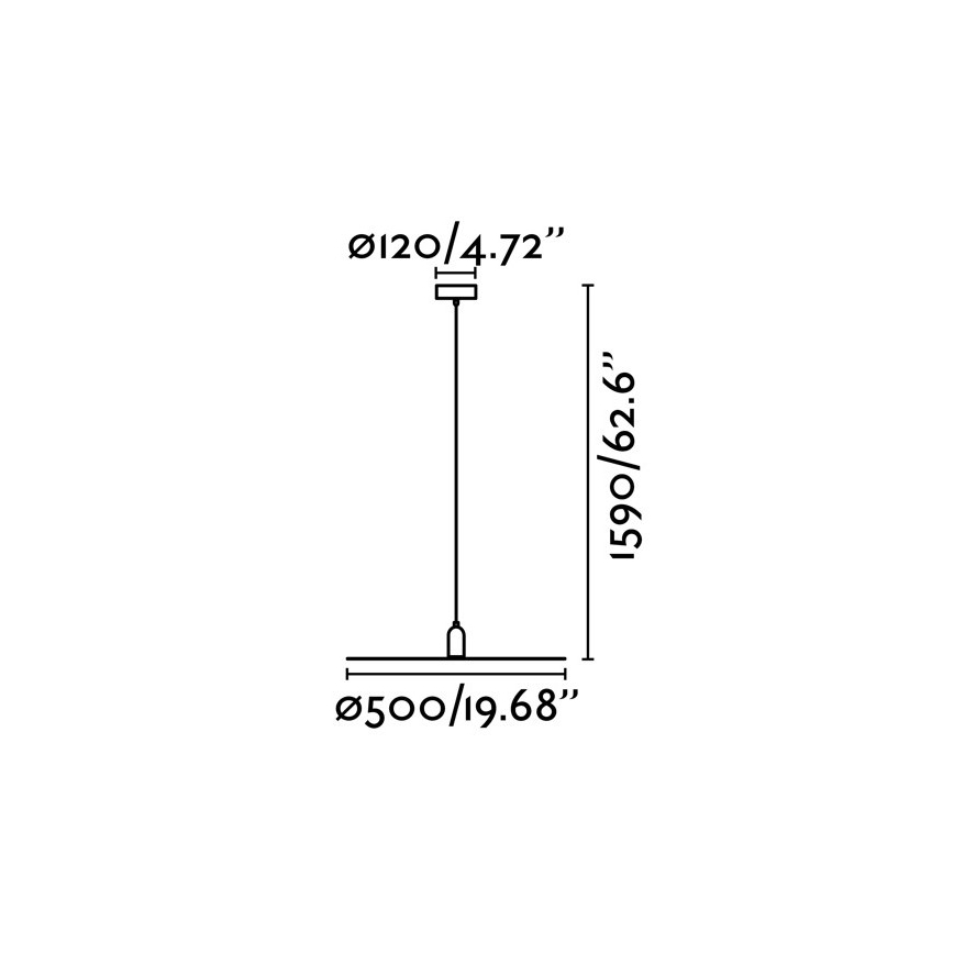 FARO 68145 - Pendel PLAT 1xE27/60W/230V