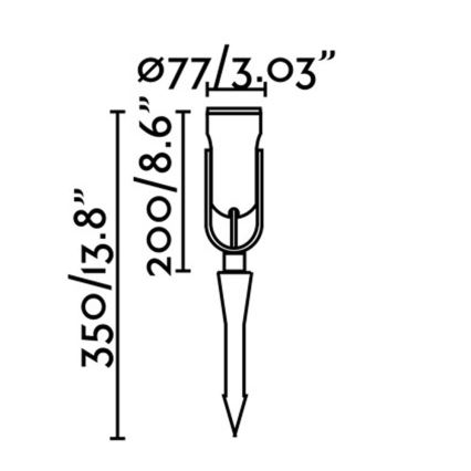 FARO 70037 - LED udendørsbelysning SLOT-35 LED/14W/230V IP65 3000K