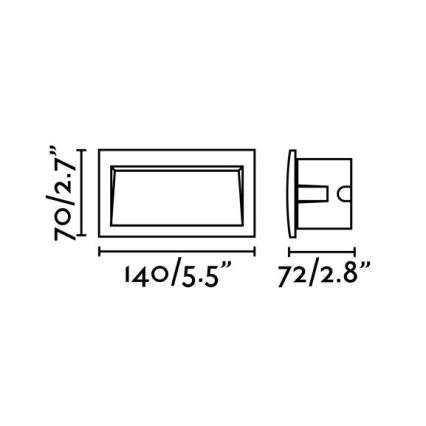 FARO 70147 - LED udendørs indbygningsarmatur SEDNA-2 LED/3W/230V IP65