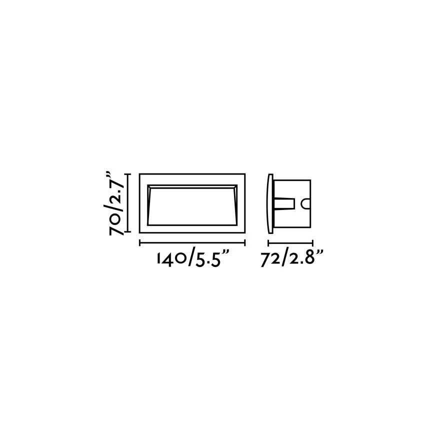 FARO 70147 - Udendørs LED indbygningslampe SEDNA-2 LED/3W/230V IP65