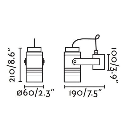 FARO 70260 - Udendørs væglys LIT 1xGU10/8W/230V IP54