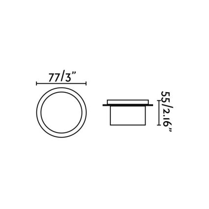 FARO 70265 - LED indbygningslampe til badeværelse GALO LED/3W/230V IP54