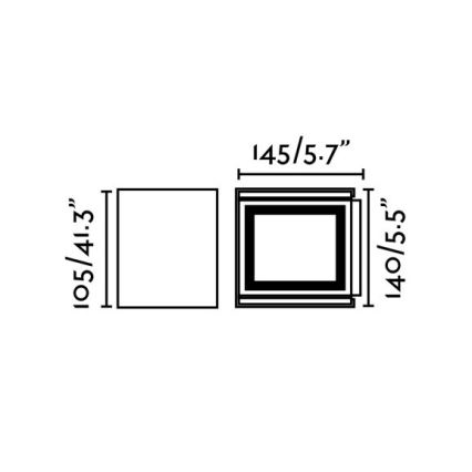 FARO 70270 - Udendørs LED væglampe OLAN 2xLED/3W/230V IP54