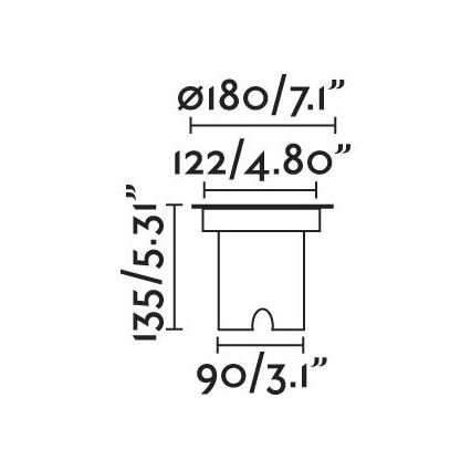 FARO 70309 - Udendørs kørebar indbygningsarmatur GEISER LED/12,5W/230V IK08 IP67