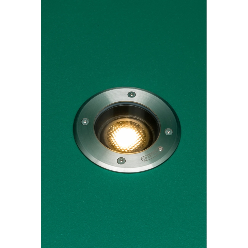 FARO 70310 - Udendørs kørbar indbygningsarmatur GEISER 1xGU10/8W/230V IK08 IP67 rustfrit stål