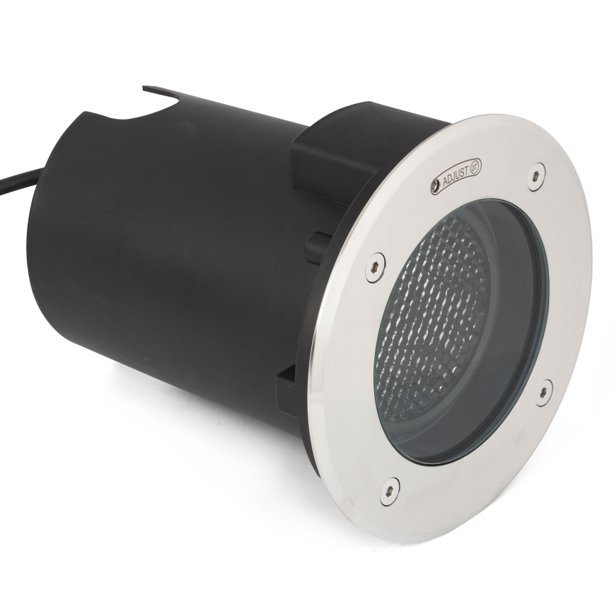 FARO 70310 - Udendørs kørbar indbygningsarmatur GEISER 1xGU10/8W/230V IK08 IP67 rustfrit stål
