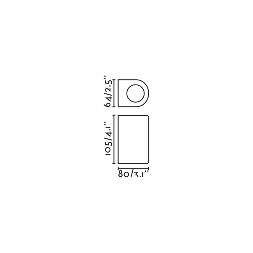 FARO 70323 - Udendørs væglampe ESTELA 1xGU10/5W/230V IP65 hvid