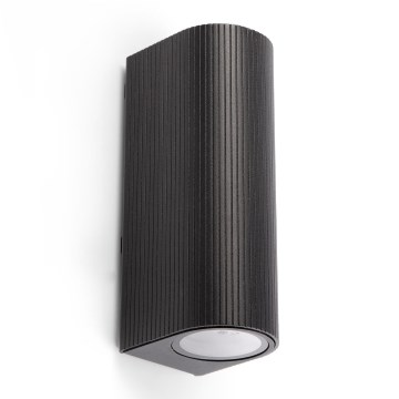 FARO 70327 - Udendørs væglampe ESTELA 2xGU10/5W/230V IP65 sort