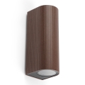FARO 70329 - Udendørs væglampe ESTELA 2xGU10/5W/230V IP65 brun