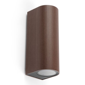 FARO 70329 - Udendørs væglampe ESTELA 2xGU10/5W/230V IP65 brun