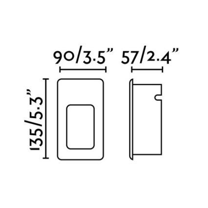 FARO 70396 - Udendørs LED indbygningslampe NASE-2 LED/3W/230V IP44