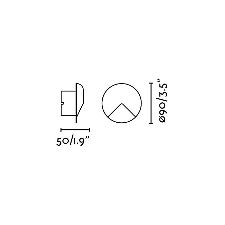 FARO 70397 - Udendørs LED væglampe UVE LED/2W/230V IP44