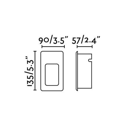 FARO 70399 - Udendørs LED væglampe NASE-2 LED LED/3W/230V IP44