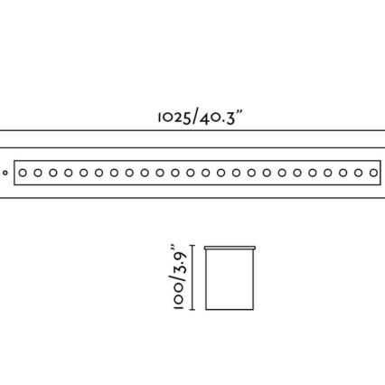 FARO 70448 - Udendørs LED indbygningslampe GRAVA LED/42W/24V IP67