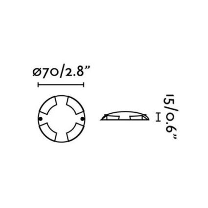 FARO 70564 - Udendørs LED indbygningslampe KEENAN-3 LED/1W/12V IP67