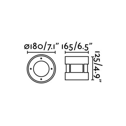 FARO 70589 - LED lampe til indkørsel SURIA-12 LED/12W/230V IK08 IP67