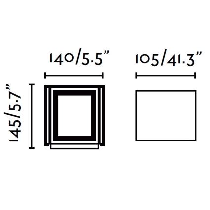 FARO 70637 - Udendørs LED væglampe OLAN 2xLED/3W/230V IP54