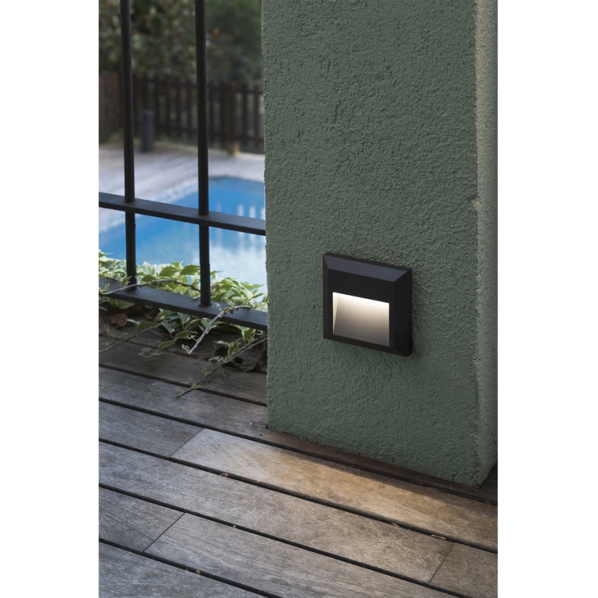 FARO 70655 - Udendørs LED væglampe GRANT-C LED/1W/230V IP65