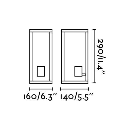 FARO 70773 - Udendørs væglys NALA 1xE27/15W/230V IP54