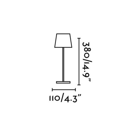 FARO 70776 - LED Udendørs LED bordlampe m. touch-funktion TOC LED/2,2W/230V IP54