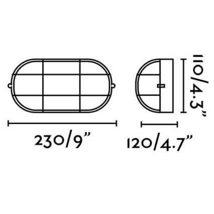 FARO 70998 - Udendørs væglampe CABO 1xE27/60W/230V IP65