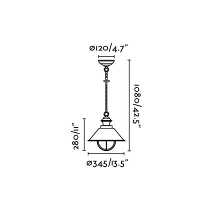 FARO 71139 - Udendørs pendel lys NAUTICA 1xE27/11W/230V