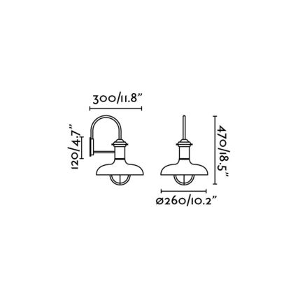 FARO 71140 - Udendørs væglys ESTORIL 1xE27/60W/230V