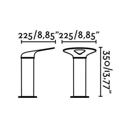 FARO 71224 - Udendørs LED lampe LOTUS LED/18W/230V IP65