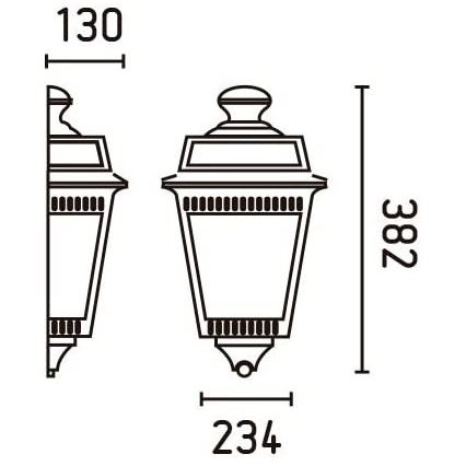 FARO 71424 - Udendørs væglys ARGOT 1xE27/100W/230V IP44