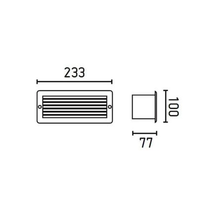 FARO 71480 - Udendørs væglampe ESCA 1xE27/40W/230V IP44