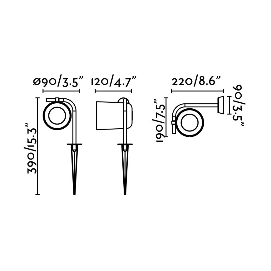 FARO 71546 - Udendørs væglys FLOW 1xGU10/8W/230V IP65