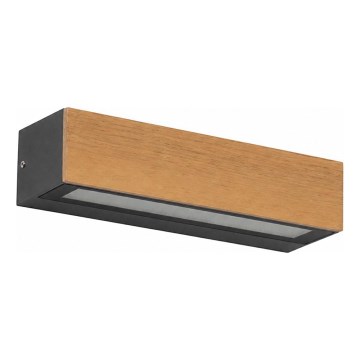 FARO 71898 - LED udendørs væglampe LAKO LED/8W/230V IP65 sort/træ