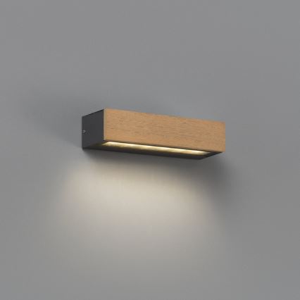 FARO 71898 - LED udendørs væglampe LAKO LED/8W/230V IP65 sort/træ