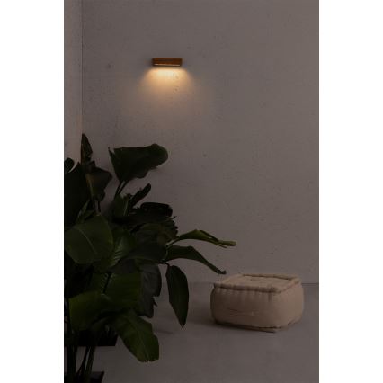 FARO 71898 - LED udendørs væglampe LAKO LED/8W/230V IP65 sort/træ