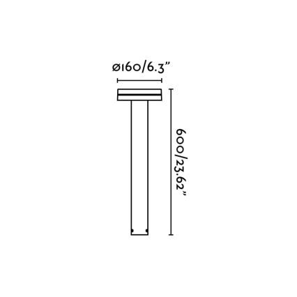 FARO 71949 - LED udendørslampe ESPOT LED/9W/230V 2200/2700/3200/4000K IK07 IP65 60 cm brun