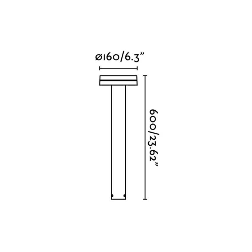 FARO 71949 - LED udendørslampe ESPOT LED/9W/230V 2200/2700/3200/4000K IK07 IP65 60 cm brun