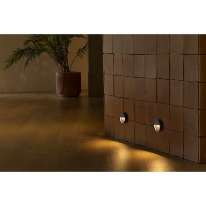 FARO 71960 - LED trappearmatur DUNE LED/3W/230V 2200/2700/3200/4000K IP65 antracit rund