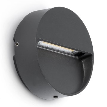 FARO 71960 - LED trappearmatur DUNE LED/3W/230V 2200/2700/3200/4000K IP65 antracit rund