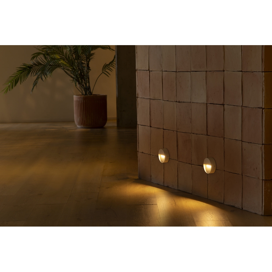 FARO 71961 - LED trappearmatur DUNE LED/3W/230V 2200/2700/3200/4000K IP65 hvid rund