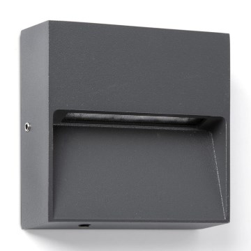 FARO 71963 - LED trappearmatur DUNE LED/3W/230V 2200/2700/3200/4000K IP65 antracit firkantet
