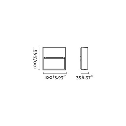 FARO 71964 - DUNE LED trappearmatur LED/3W/230V 2200/2700/3200/4000K IP65 hvid firkantet
