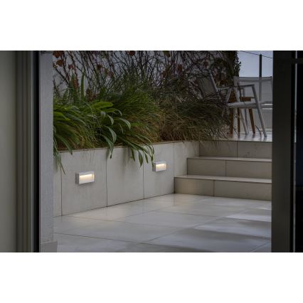 FARO 71967 - DUNE trappearmatur LED/6W/230V 2200/2700/3200/4000K IP65 hvid, rektangulær