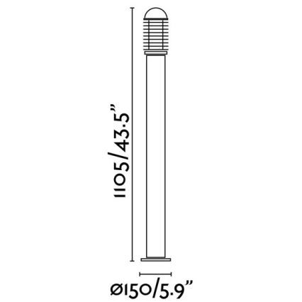 FARO 73460 - Udendørslampe VERNO-G 1xE27/60W/230V IP44